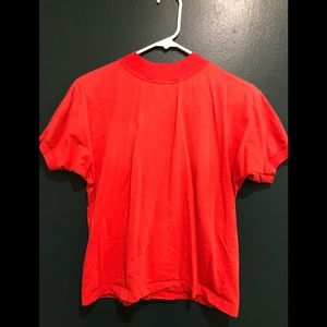 Vintage red mock neck tee